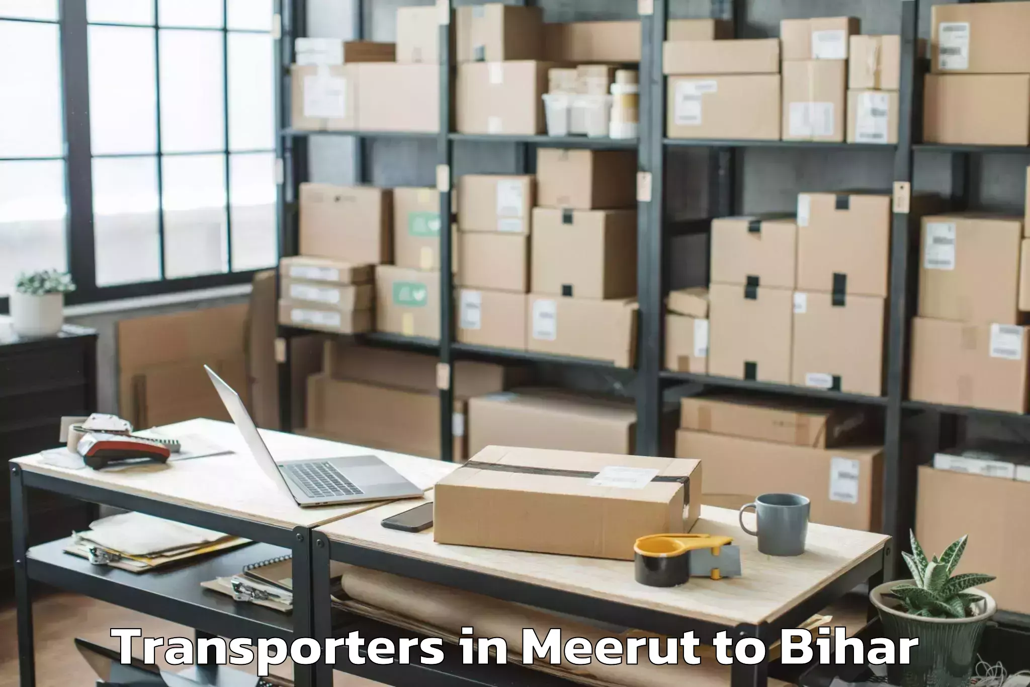 Affordable Meerut to Biraul Transporters